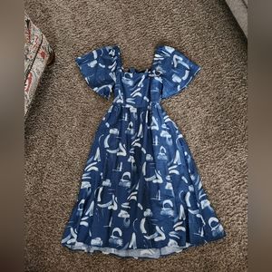 Square Neck Midi Dress